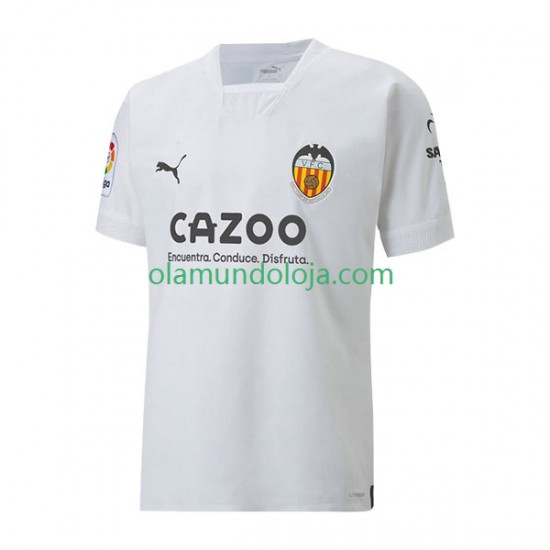 Camisola Valencia CF Homem Equipamento Primeiro 2022-2023 Manga Curta